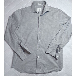 Todd Snyder Shirt Men Medium 16.5 34/35 Gray Long Sleeve Button Down 2-ply